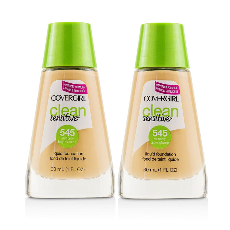 Covergirl Clean Sensitive Liquid Foundation Duo Pack - # 535 Medium Light  2x30ml/1oz