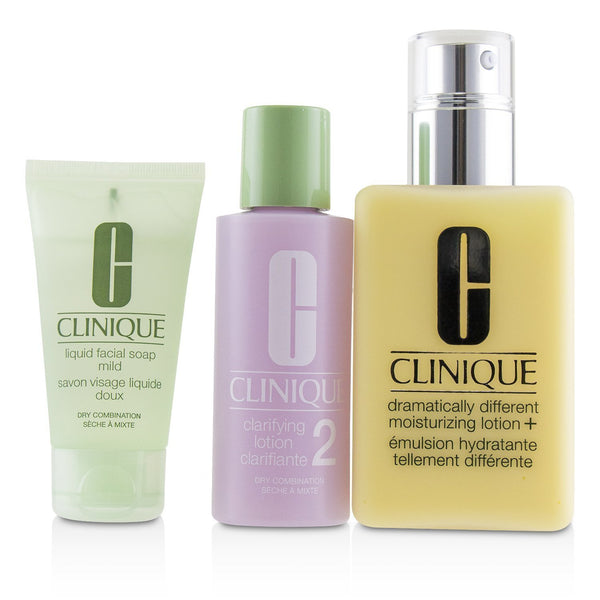 Clinique 3-Step Skin Care System (Skin Type 2): DDML+ 200ml + Clarifying Lotion 2 60ml + Liquid Facial Soap Mild 30ml 