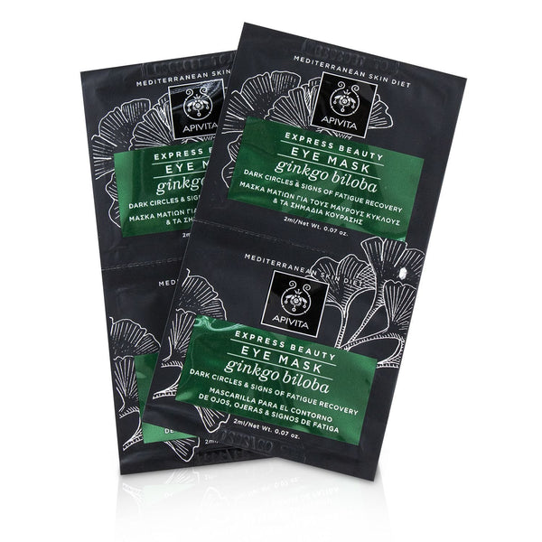 Apivita Express Beauty Eye Mask with Ginkgo Biloba (Dark Circles & Signs Of Fatigue Recovery) 