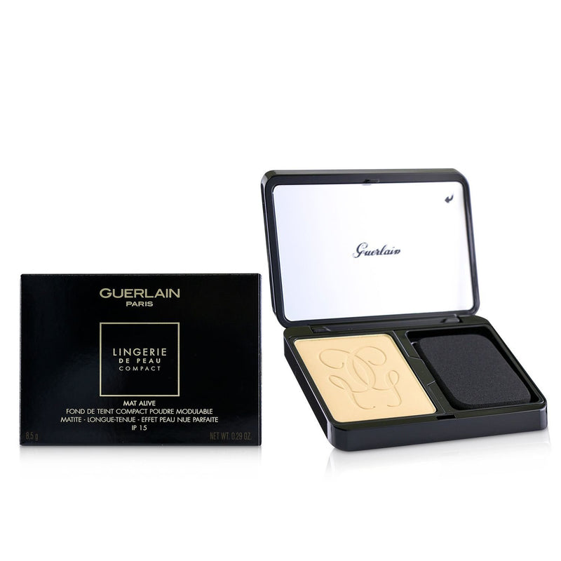 Guerlain Lingerie De Peau Mat Alive Buildable Compact Powder Foundation SPF 15 - # 03W Natural Warm 