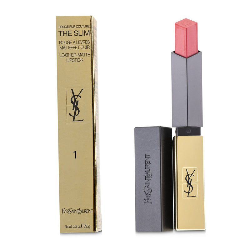 Yves Saint Laurent Rouge Pur Couture The Slim Leather Matte Lipstick - # 1 Rouge Extravagant  2.2g/0.08oz