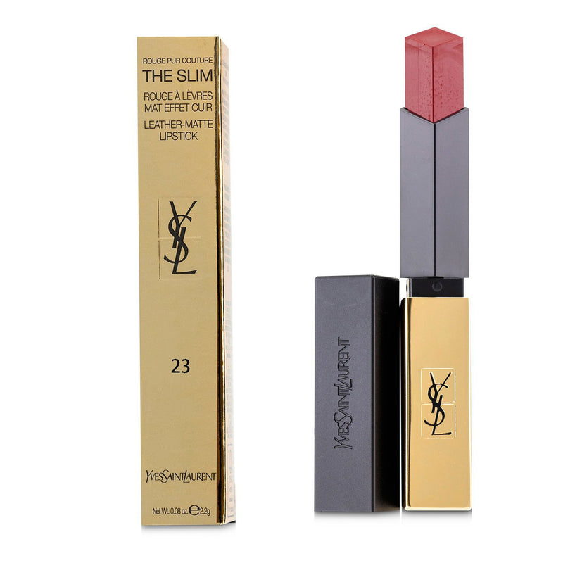 Yves Saint Laurent Rouge Pur Couture The Slim Leather Matte Lipstick - # 23 Mystery Red  2.2g/0.08oz