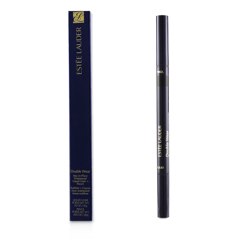 Estee Lauder Double Wear Stay In Place Waterproof Liquid Liner + Pencil - # 01 Onxy 