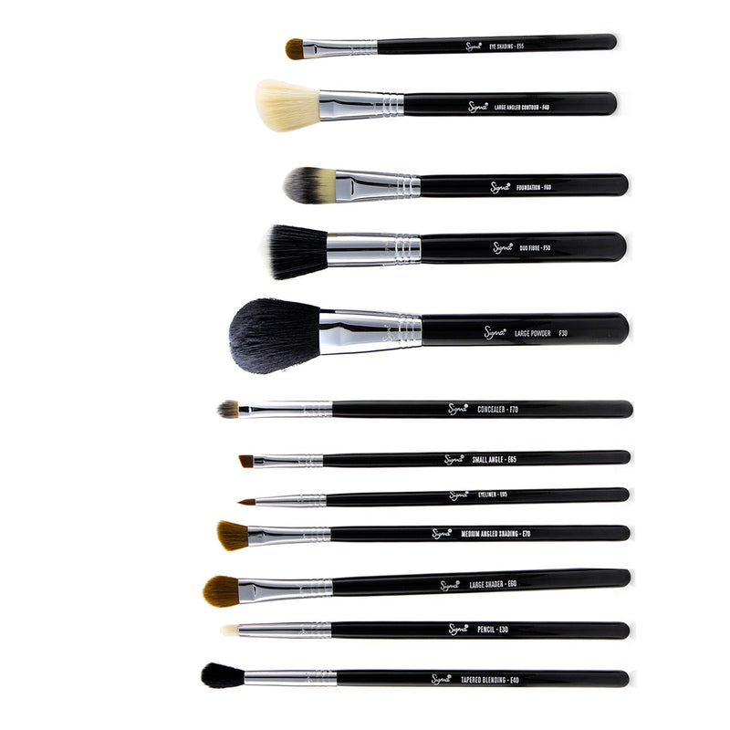 Sigma Beauty Essential Kit Professional Brush Collection - # Black  12pcs