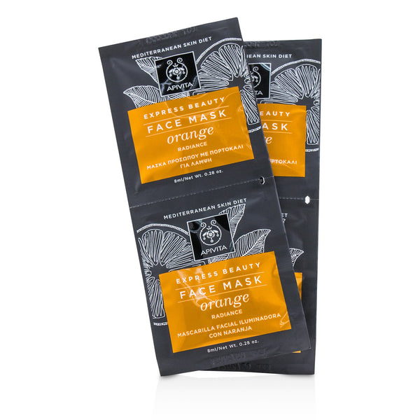 Apivita Express Beauty Face Mask with Orange (Radiance)  6x(2x8ml)