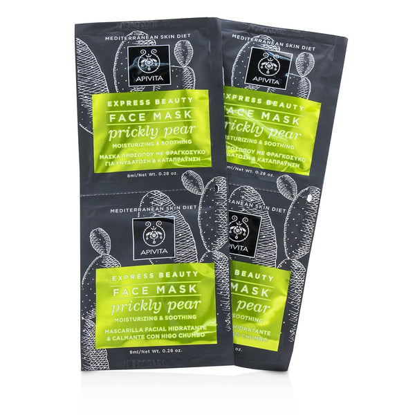 Apivita Express Beauty Face Mask with Prickly Pear (Moisturizing & Soothing)  6x(2x8ml)