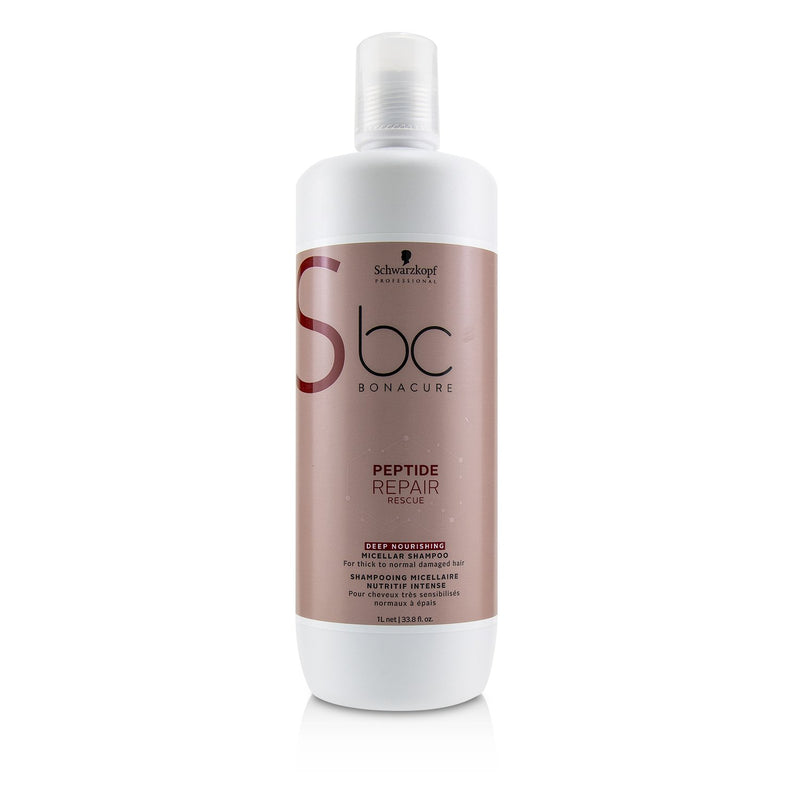 Schwarzkopf BC Bonacure Peptide Repair Rescue Deep Nourishing Micellar Shampoo (For Thick to Normal Damaged Hair) 
