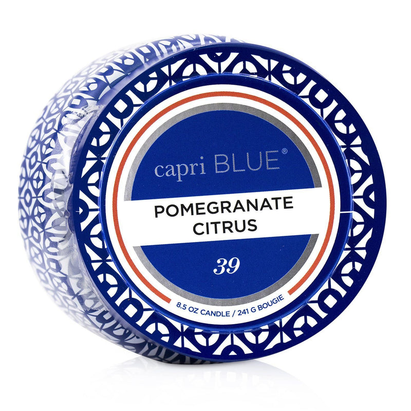Capri Blue Printed Travel Tin Candle - Pomegranate Citrus 