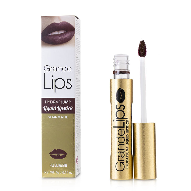 Grande Cosmetics (GrandeLash) GrandeLIPS Plumping Liquid Lipstick (Semi Matte) - # Rebel Raisin  4g/0.14oz