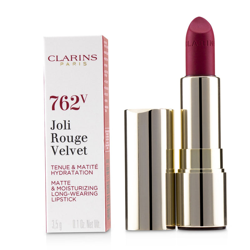 Clarins Joli Rouge Velvet (Matte & Moisturizing Long Wearing Lipstick) - # 762V Pop Pink 