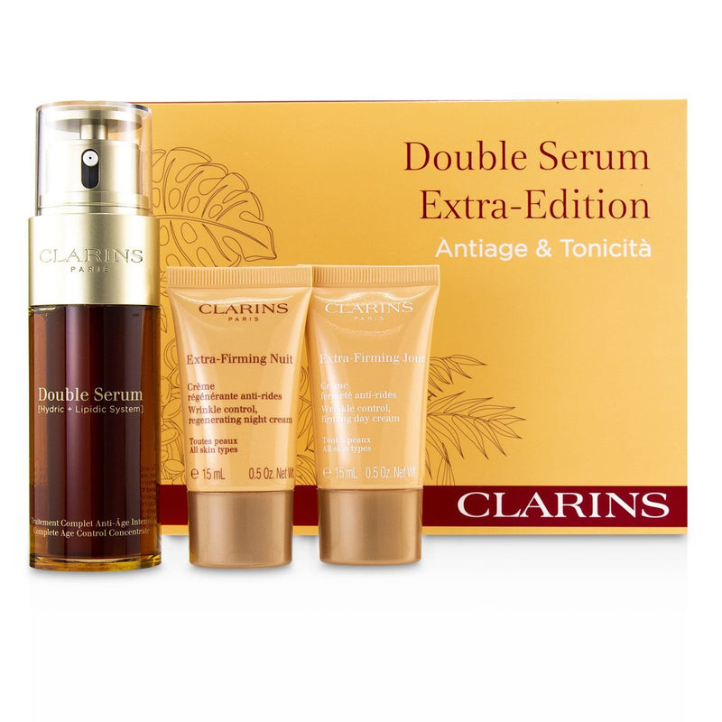 Clarins Double Serum Extra-Edition Set: Double Serum 50ml + Extra-Firming Day Cream 15ml + Extra-Firming Night Cream 15ml 