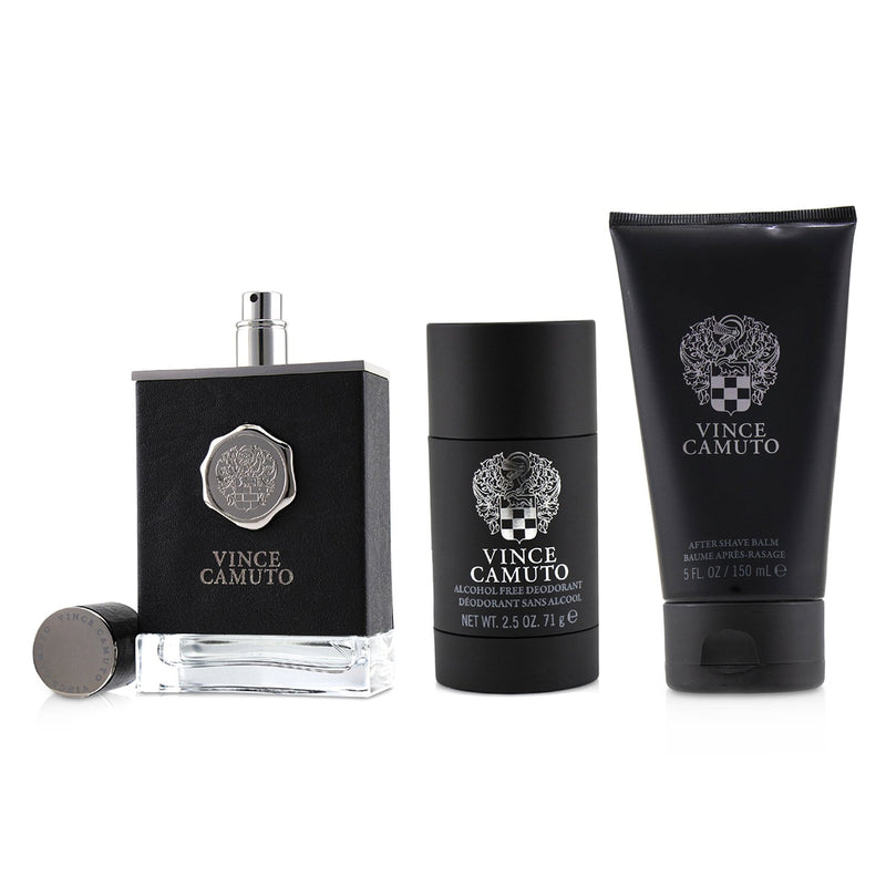 Vince Camuto Vince Camuto Coffret: Eau De Toilette Spray 100ml/3.4oz + After Shave Balm 150ml/5oz + Deodorant Stick 71g/2.5oz 