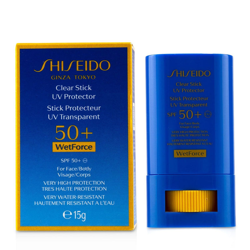 Shiseido Clear Stick UV Protector WetForce For Face & Body SPF 50+ (Very High Protection & Very Water-Resistant)  15g/0.53oz