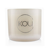 iKOU Essentials Aromatherapy Natural Wax Candle Glass - Joy (Australian White Flannel Flower) 