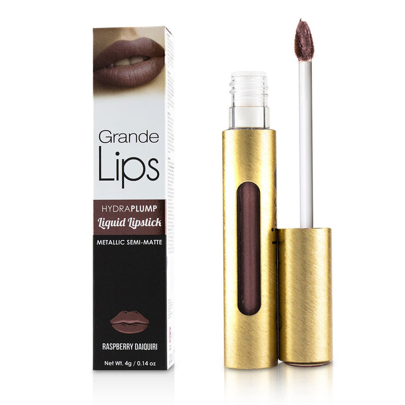 Grande Cosmetics (GrandeLash) GrandeLIPS Plumping Liquid Lipstick (Metallic Semi Matte) - # Raspberry Daiquiri  4g/0.14oz