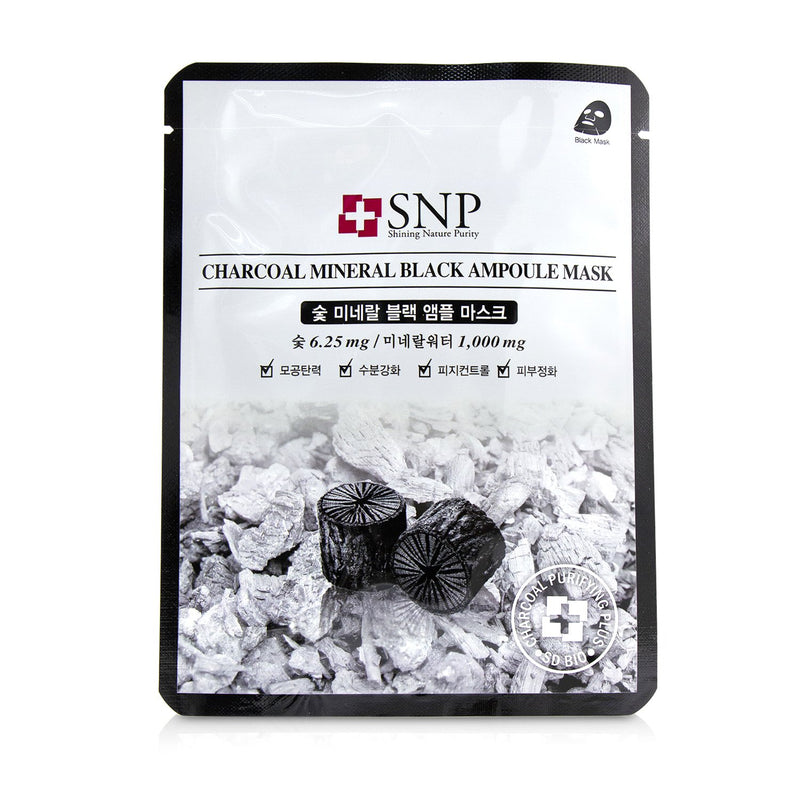 SNP Charcoal Mineral Black Ampoule Mask 