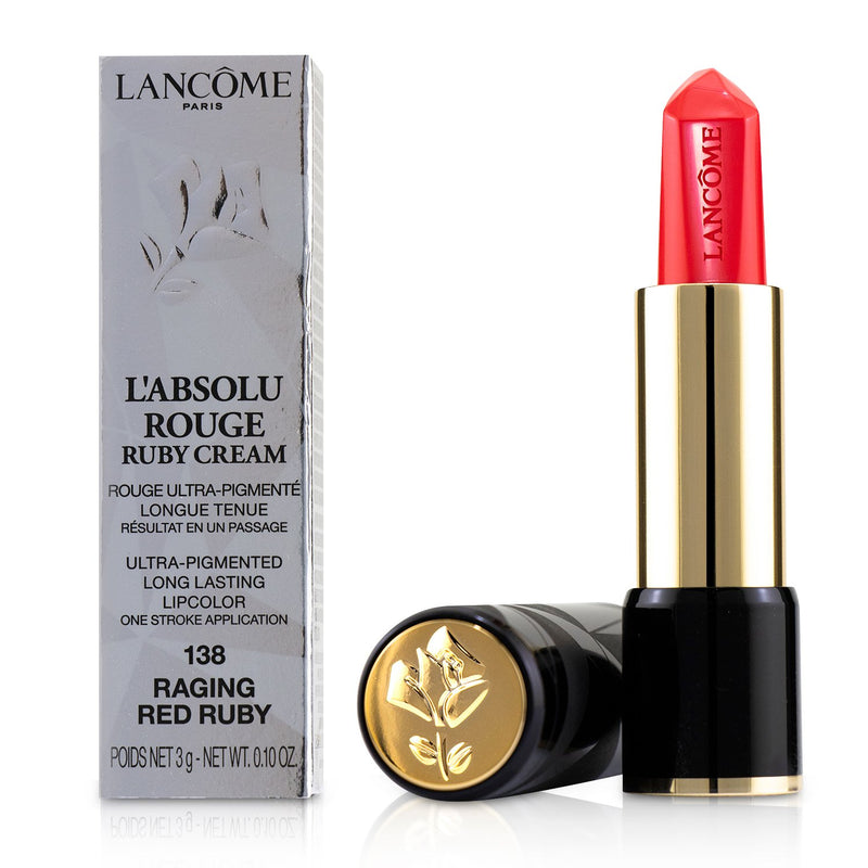 Lancome L'Absolu Rouge Ruby Cream Lipstick - # 138 Raging Red Ruby  3g/0.1oz