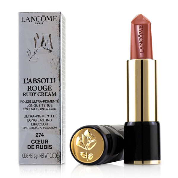 Lancome L'Absolu Rouge Ruby Cream Lipstick - # 274 Coeur De Rubis  3g/0.1oz