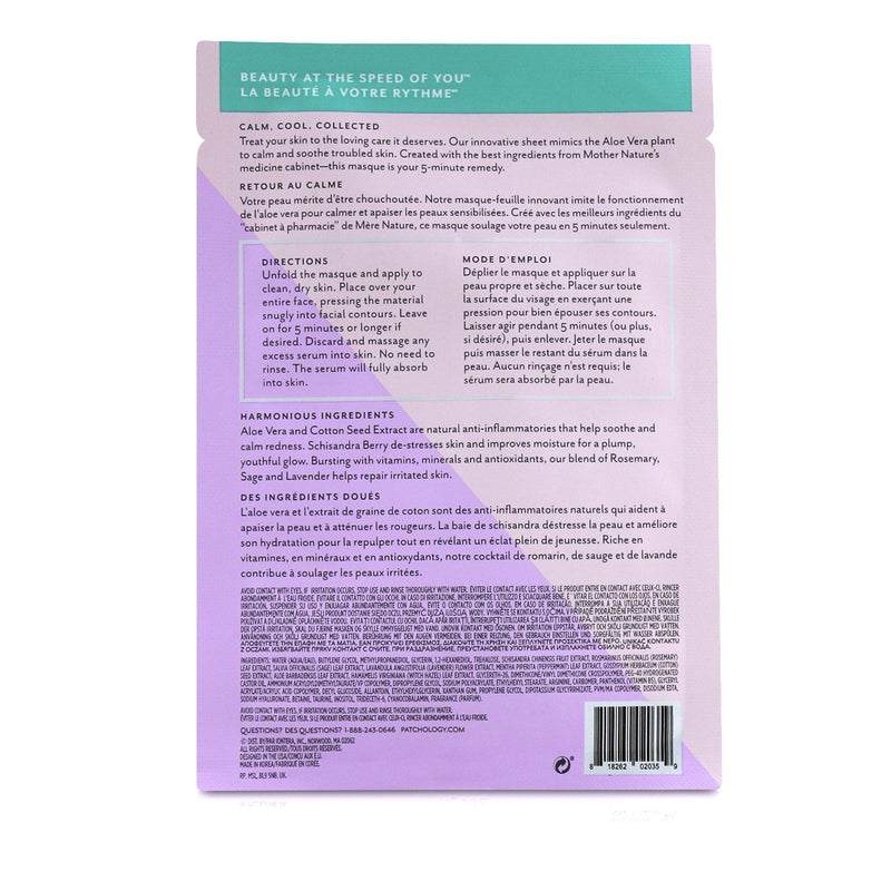 Patchology FlashMasque 5 Minute Sheet Mask - Soothe  4x21ml/0.74oz