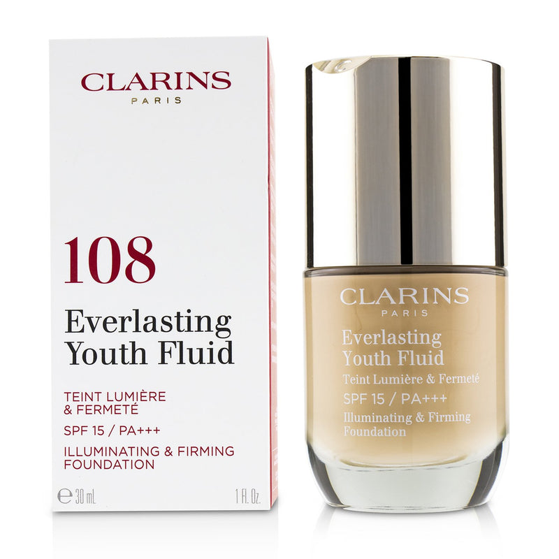 Clarins Everlasting Youth Fluid Illuminating & Firming Foundation SPF 15 - # 108 Sand 