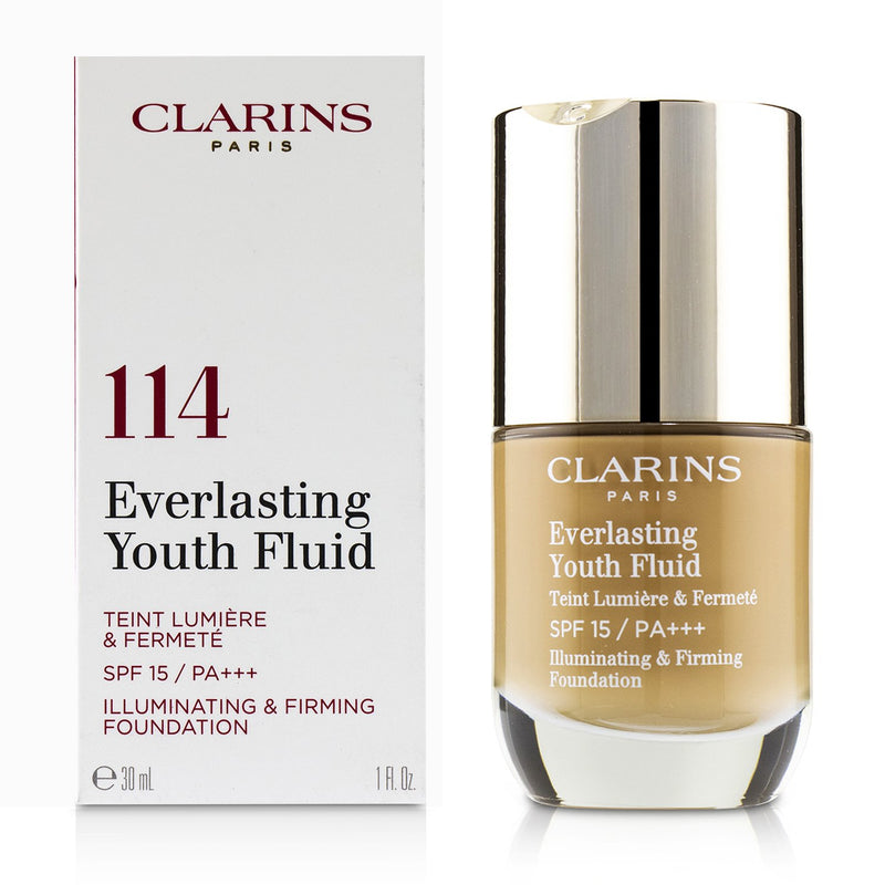 Clarins Everlasting Youth Fluid Illuminating & Firming Foundation SPF 15 - # 114 Cappuccino 