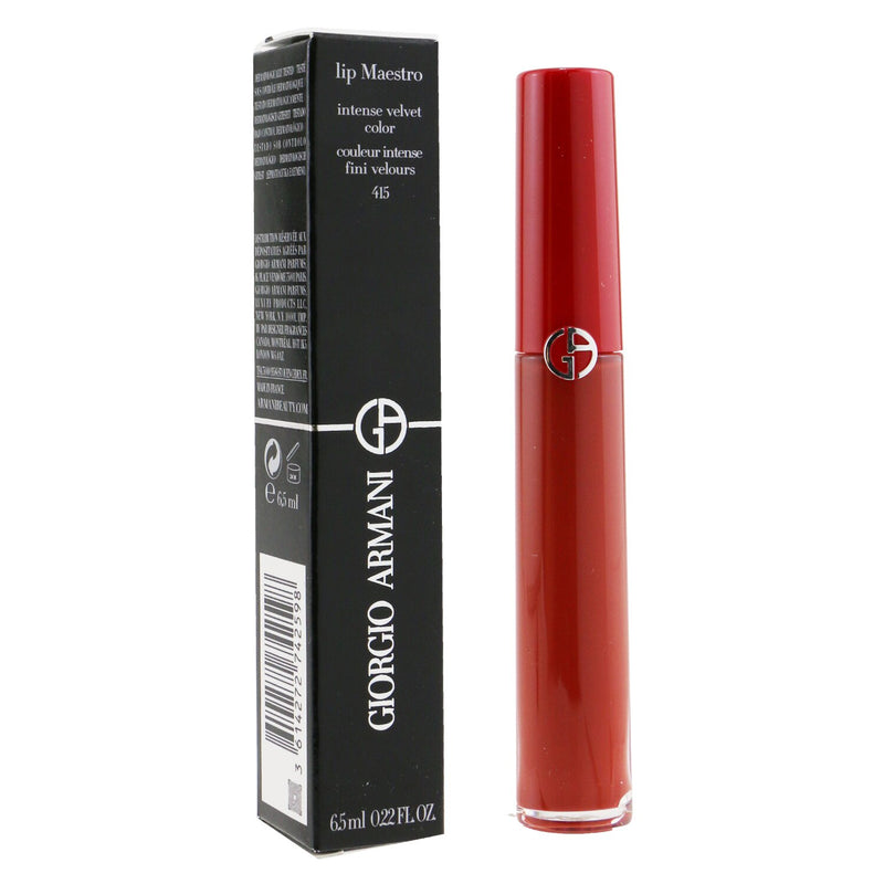 Giorgio Armani Lip Maestro Intense Velvet Color (Liquid Lipstick) - # 415 (Red Wood) 