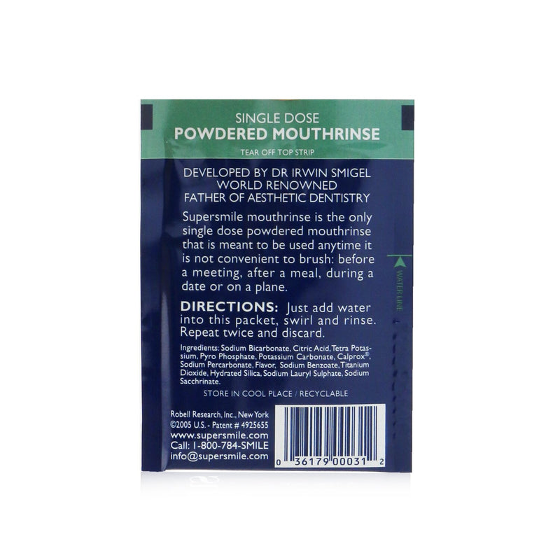 Supersmile Single Dose Powdered Mouthrinse (No Alcohol/Sugar) 