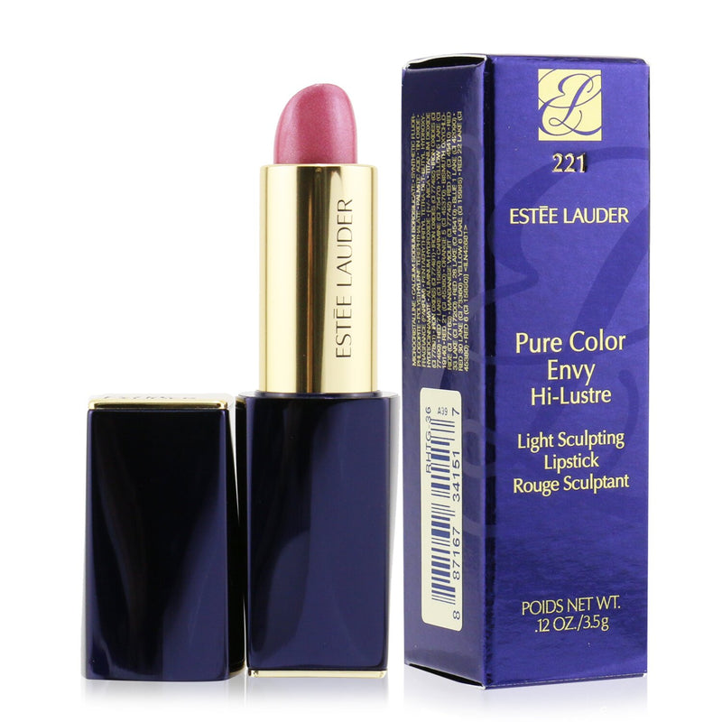 Estee Lauder Pure Color Envy Hi Lustre Light Sculpting Lipstick - # 221 Pink Parfrait  3.5g/0.12oz