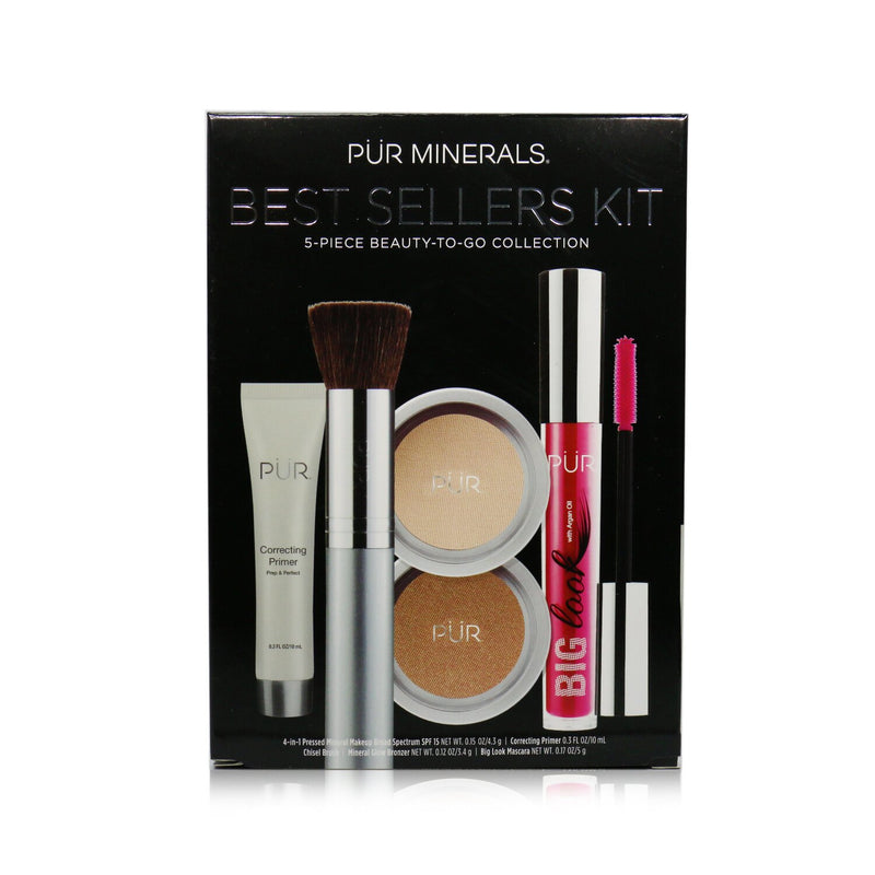 PUR (PurMinerals) Best Sellers Kit (5 Piece Beauty To Go Collection) (1x Primer, 1x Powder, 1x Bronzer, 1x Mascara, 1x Brush) - # Blush Medium 