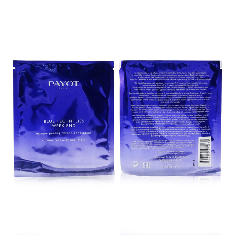 Payot Blue Techni Liss Week-End Chrono-Renewing Peel Mask (Unboxed)  10pcs
