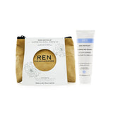 Ren Rosa Centifolia Cleanse & Reveal Starter Kit: Hot Cloth Cleanser 100ml + 100% Unbleached Cotton Cloths 2pcs 