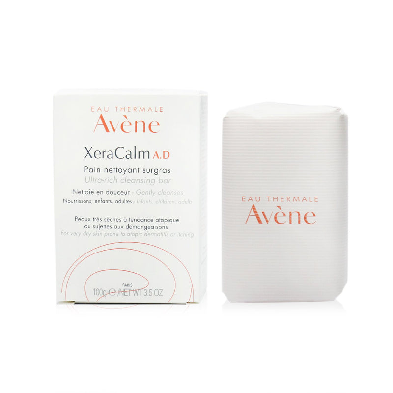 Avene XeraCalm A.D Ultra-Rich Cleansing Bar - For Very Dry Skin Prone to Atopic Dermatitis or Itching 