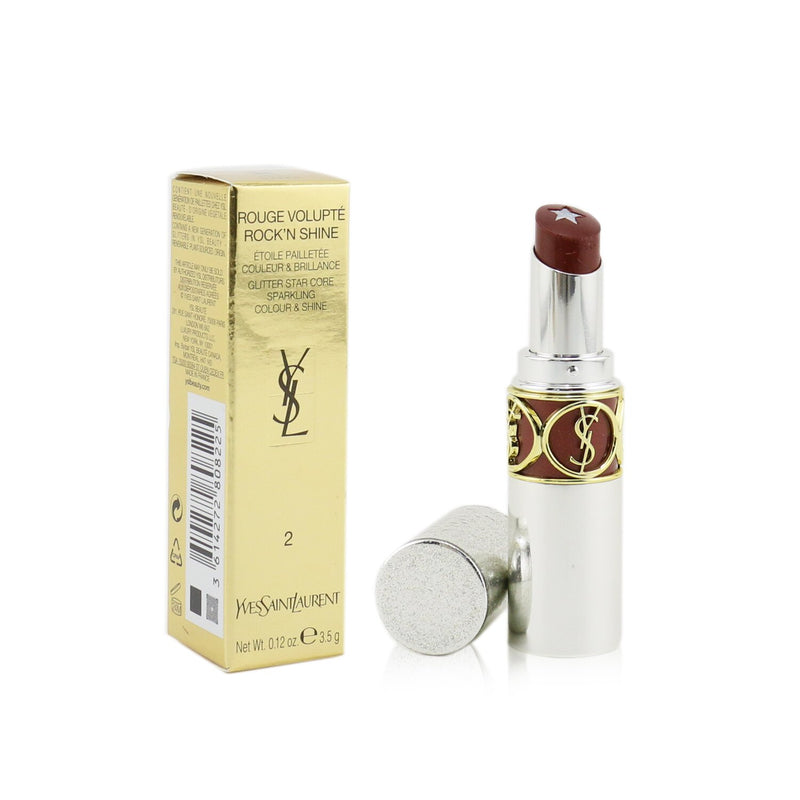 Yves Saint Laurent Rouge Volupte Rock'N Shine Lipstick - # 02 Cacao Bounce 