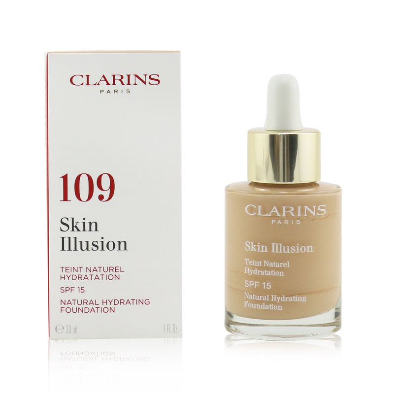 Clarins Skin Illusion Natural Hydrating Foundation SPF 15 # 109 Wheat  30ml/1oz