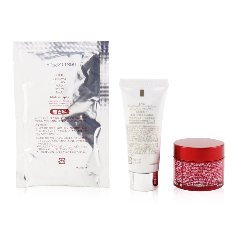 SK II SK II 3-Pieces Travel Set: Treatment Gentle Cleanser 20g + R.N.A. Power Radical New Age Cream 15g + Face Treatment Mask 1pc  3pcs