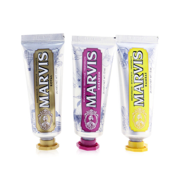 Marvis Wonders Of The World Travel Set: 1xKarakum Toothpaste+1xRoyal Toothpaste+1xRambas Toothpaste 