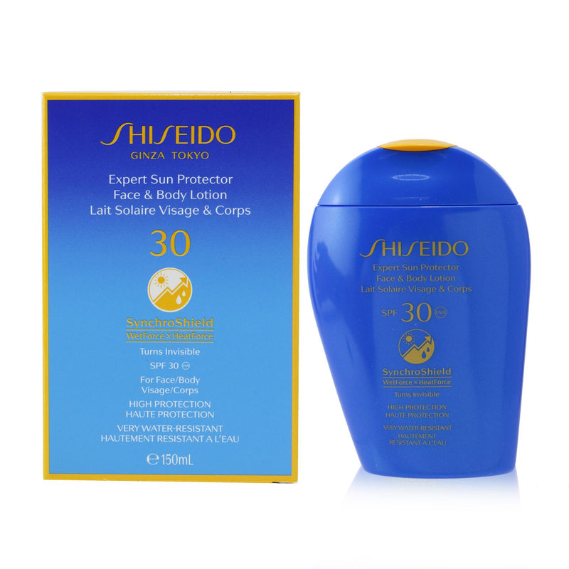 Shiseido Expert Sun Protector SPF 30 UVA Face & Body Lotion (Turns Invisible, High Protection & Very Water-Resistant) 