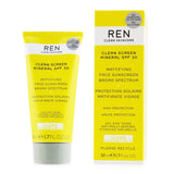 Ren Clean Essentials Clean Sreen Mineral SPF 30 Mattifying Face Sunscreen Broad Spectrum (High Protection)  50ml/1.7oz