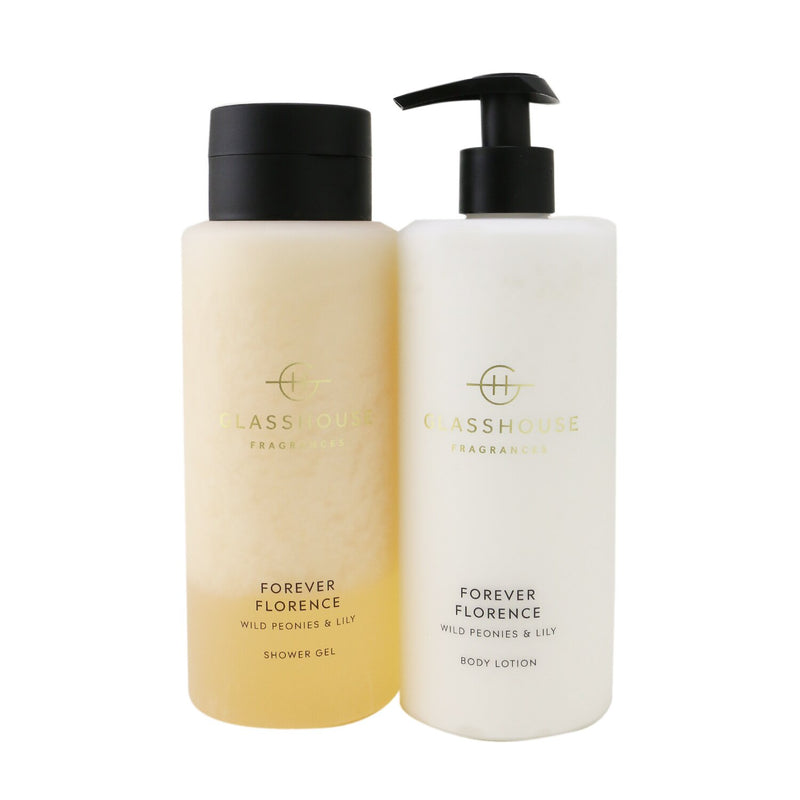 Glasshouse Forever Florence (Wild Peonies & Lily) Body Duo : Shower Gel + Body Lotion 