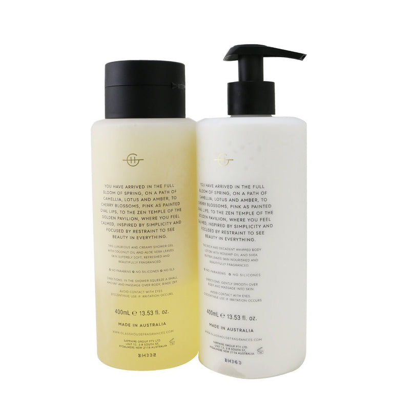 Glasshouse Kyoto In Bloom (Camellia & Lotus) Body Duo: Shower Gel  + Body Lotion 