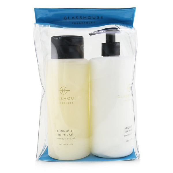 Glasshouse Midnight In Milan (Saffron & Rose) Body Duo: Shower Gel + Body Lotion 