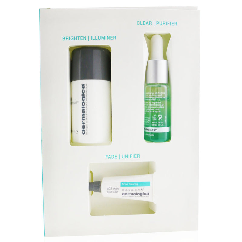 Dermalogica Clear & Brighten Kit: Daily Microfoliant 13g+ Age Bright Clearing Serum 10ml+ Age Bright Spot Fader 6ml 