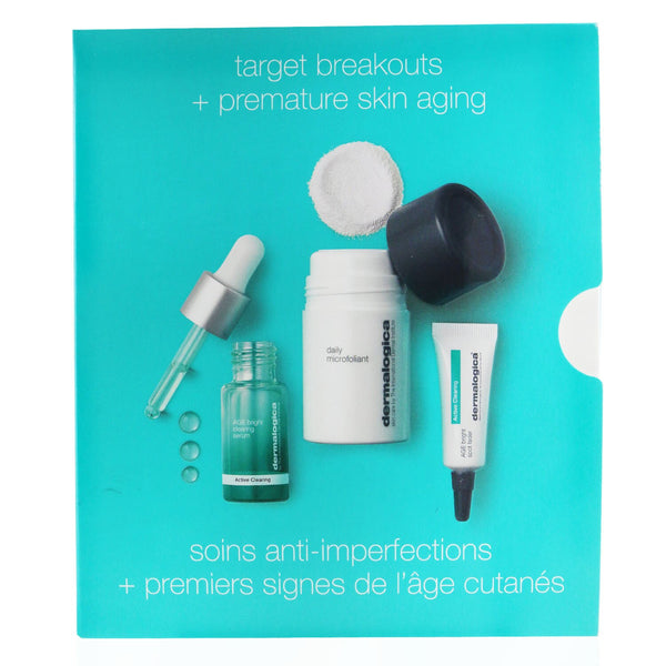 Dermalogica Clear & Brighten Kit: Daily Microfoliant 13g+ Age Bright Clearing Serum 10ml+ Age Bright Spot Fader 6ml 