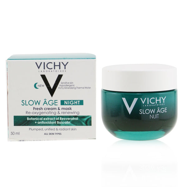 Vichy Slow Age Night Fresh Cream & Mask - Re-Oxygenating & Renewing (For All Skin Types)  50ml/1.69oz