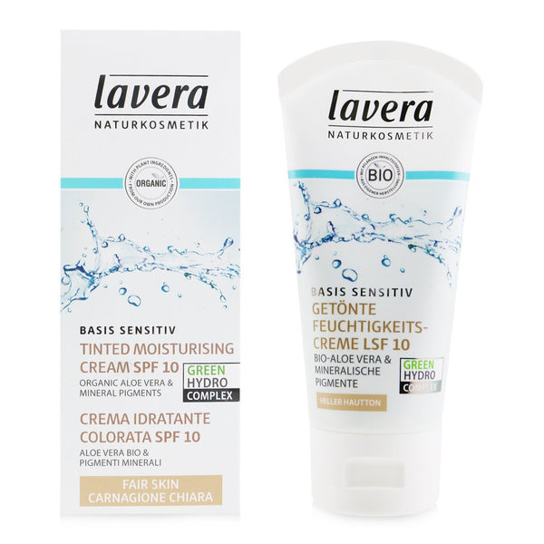 Lavera Basis Sensitiv Tinted Moisturising Cream SPF 10 - # Fair Skin  50ml/1.8oz