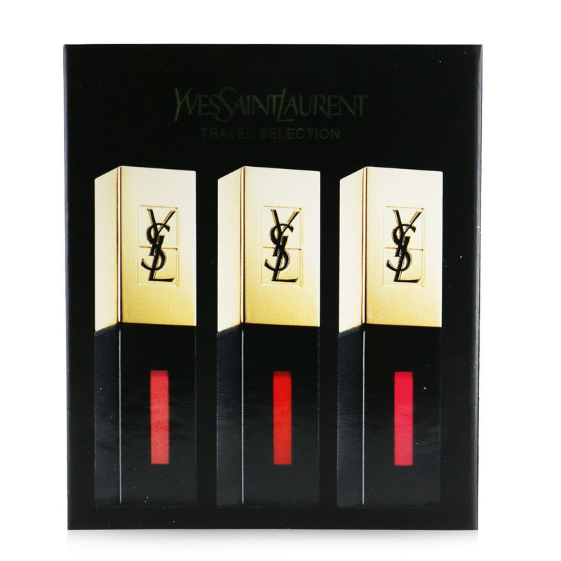 Yves Saint Laurent Rouge Pur Couture Vernis A Levres Glossy Stain Trio Set (7, 9, 12) 