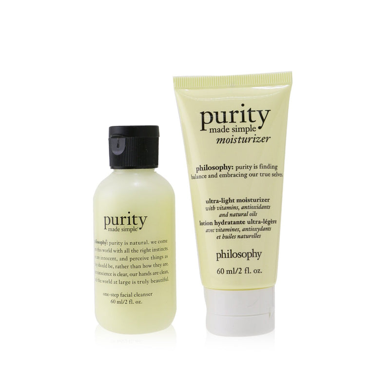 Philosophy 2-Pieces Get Set: One-Step Facial Cleanser 60ml + Ultra-Light Mosturizer 60ml 
