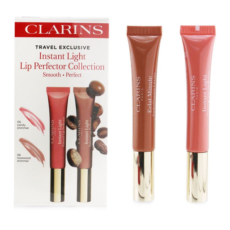 Clarins Instant Light Lip Perfector Collection - #05 Candy Shimmer + #06 Rosewood Shimmer 