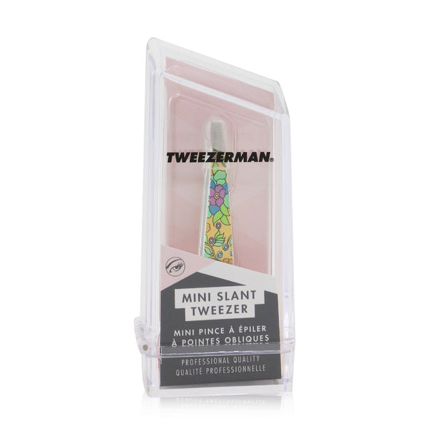 Tweezerman Mini Slant Tweezer (Vintage Floral Print) - Yellow (Studio Collection) 