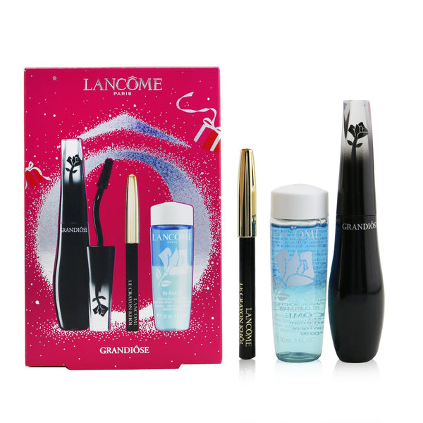 Lancome Grandiose Wide Angle Fan Effect Mascara Set (1x Mascara 10ml, 1x Mini Le Crayon Khol 0.7g, 1x Bi Facil 30ml)  3pcs